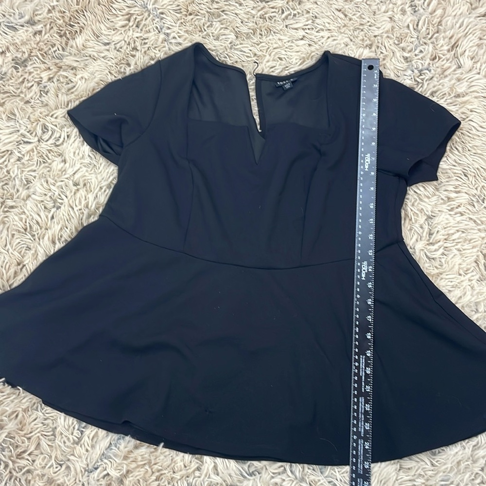 Torrid black peplum top